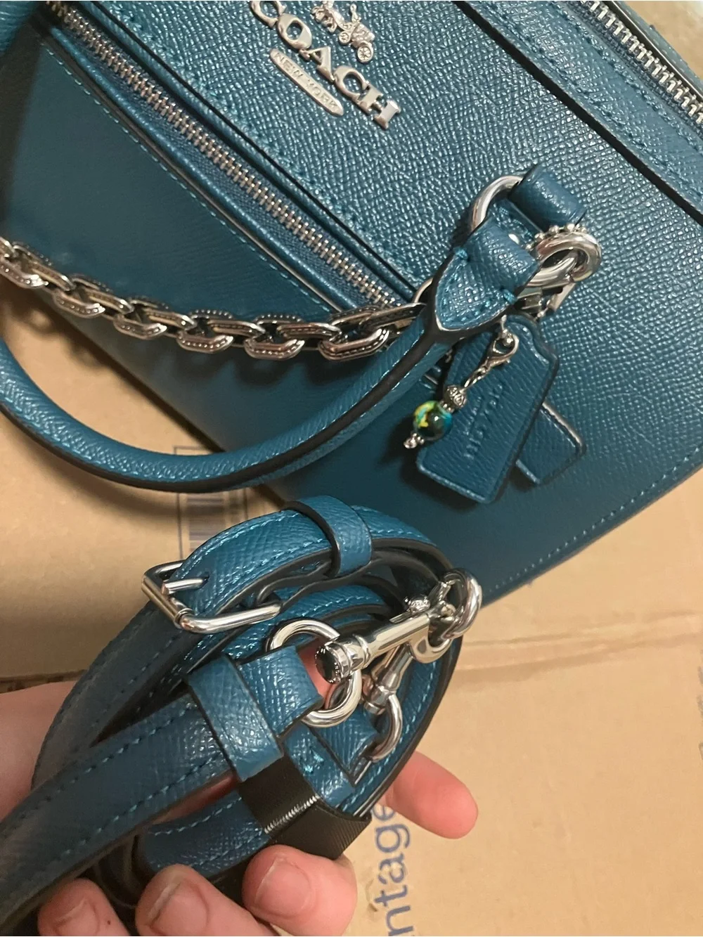 Coach pebble leather